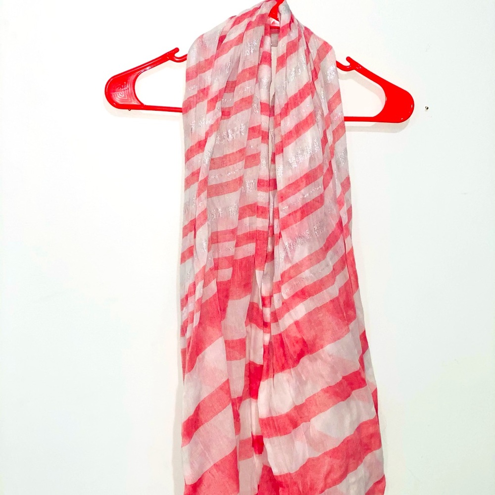 Pink, Silver, White Scarf